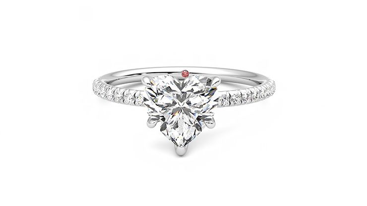Taylor & Hart Dulcet Heart Engagement Ring 360 degree image 29