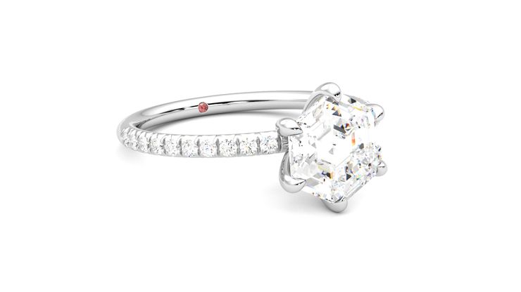 Taylor & Hart Dulcet Hexagonal Engagement Ring 360 degree image 5