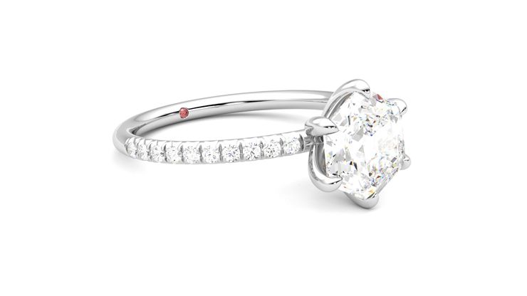 Taylor & Hart Dulcet Hexagonal Engagement Ring 360 degree image 6