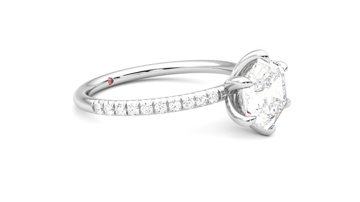 Taylor & Hart Dulcet Hexagonal Engagement Ring 360 degree image 7