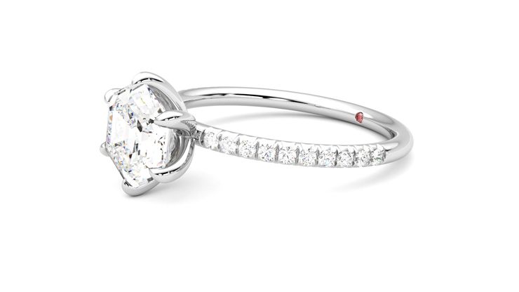 Taylor & Hart Dulcet Hexagonal Engagement Ring 360 degree image 23