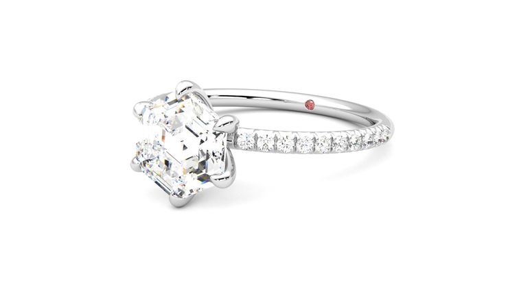 Taylor & Hart Dulcet Hexagonal Engagement Ring 360 degree image 25