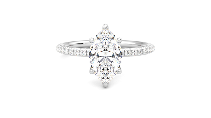 Taylor & Hart Dulcet Marquise Engagement Ring 360 degree image 0