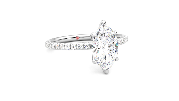 Taylor & Hart Dulcet Marquise Engagement Ring 360 degree image 4
