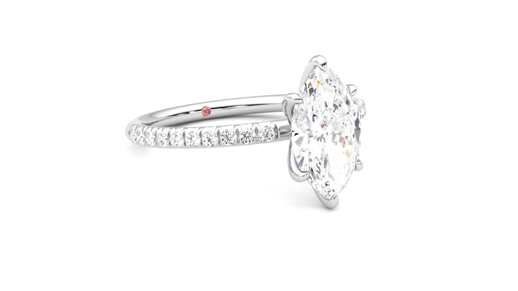 Taylor & Hart Dulcet Marquise Engagement Ring 360 degree image 5