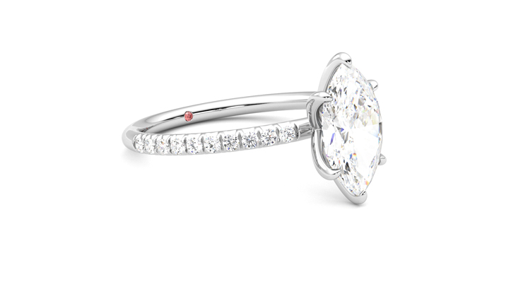 Taylor & Hart Dulcet Marquise Engagement Ring 360 degree image 6