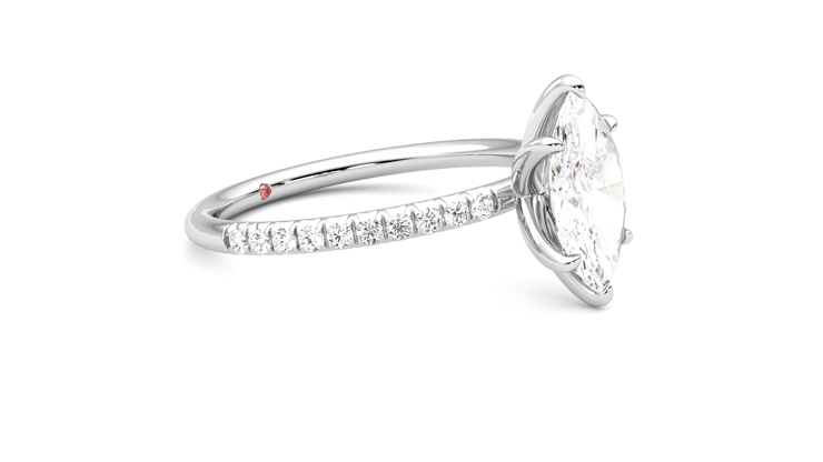 Taylor & Hart Dulcet Marquise Engagement Ring 360 degree image 7