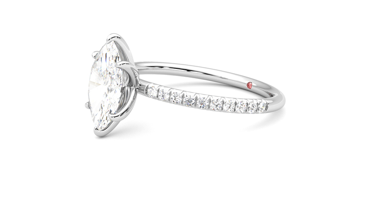 Taylor & Hart Dulcet Marquise Engagement Ring 360 degree image 23