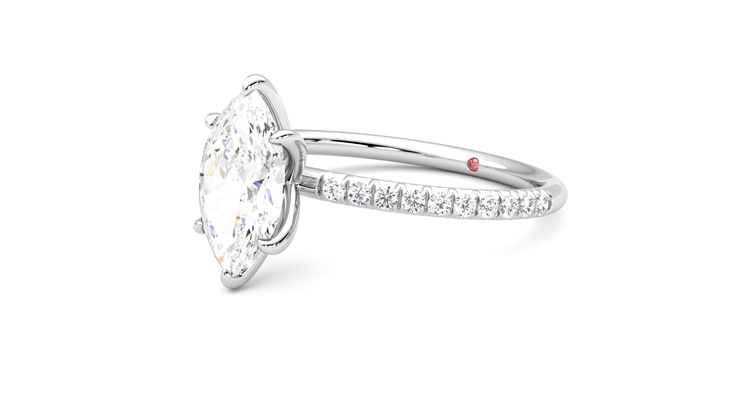 Taylor & Hart Dulcet Marquise Engagement Ring 360 degree image 24
