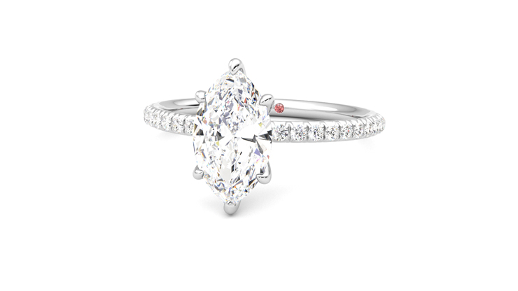 Taylor & Hart Dulcet Marquise Engagement Ring 360 degree image 27