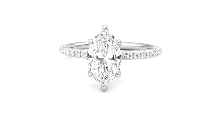 Taylor & Hart Dulcet Marquise Engagement Ring 360 degree image 28