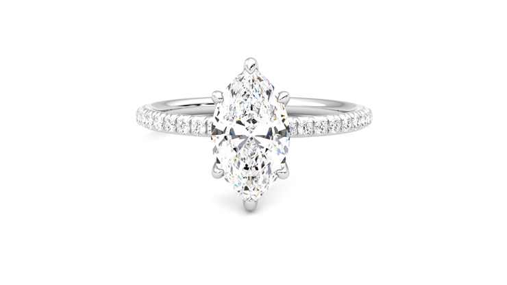 Taylor & Hart Dulcet Marquise Engagement Ring 360 degree image 29