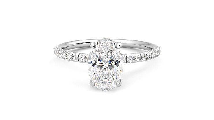 Taylor & Hart Dulcet Oval Engagement Ring 360 degree image 0