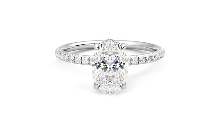 Taylor & Hart Dulcet Oval Engagement Ring 360 degree image 1