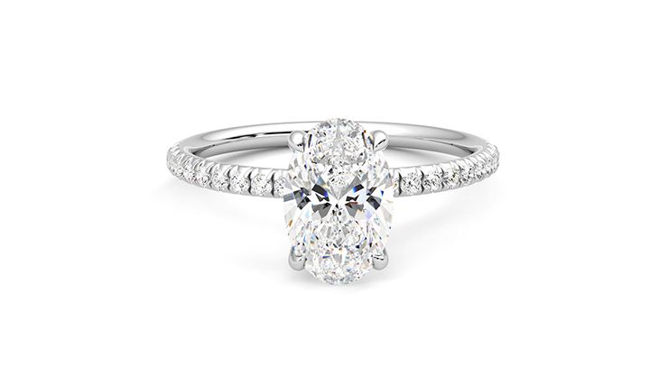 Taylor & Hart Dulcet Oval Engagement Ring 360 degree image 2