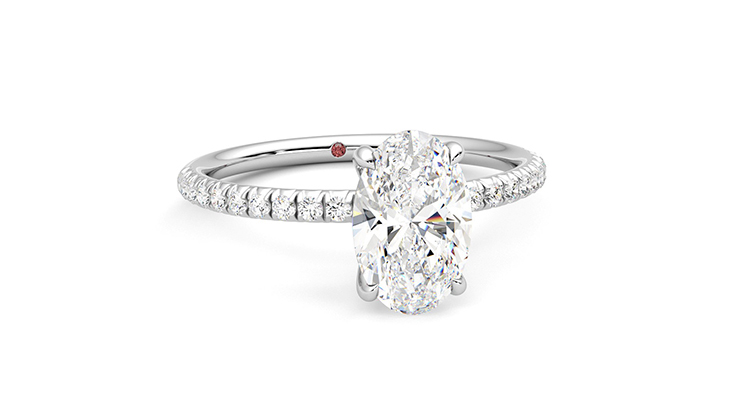 Taylor & Hart Dulcet Oval Engagement Ring 360 degree image 4