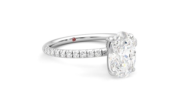 Taylor & Hart Dulcet Oval Engagement Ring 360 degree image 6