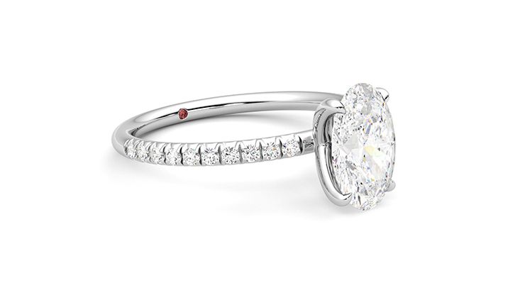 Taylor & Hart Dulcet Oval Engagement Ring 360 degree image 7