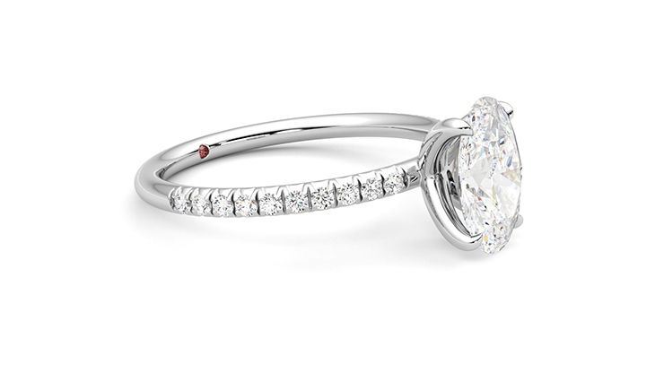 Taylor & Hart Dulcet Oval Engagement Ring 360 degree image 8