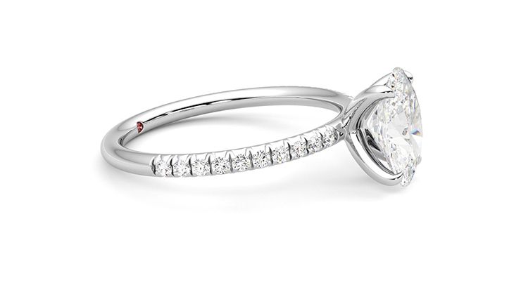 Taylor & Hart Dulcet Oval Engagement Ring 360 degree image 9