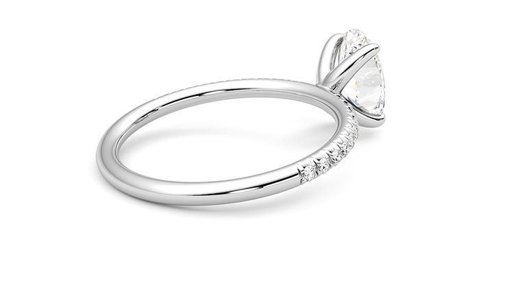 Taylor & Hart Dulcet Oval Engagement Ring 360 degree image 13