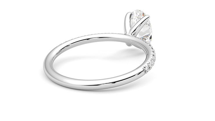 Taylor & Hart Dulcet Oval Engagement Ring 360 degree image 14