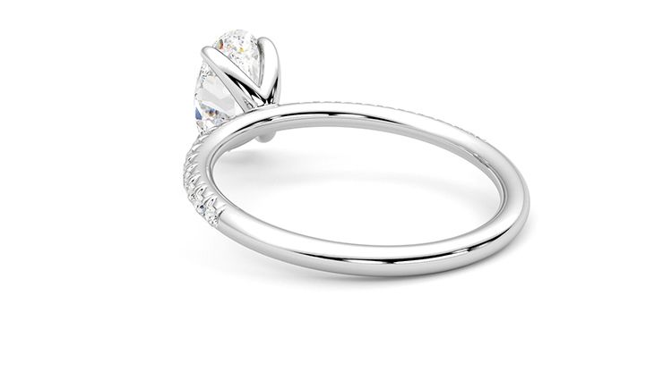 Taylor & Hart Dulcet Oval Engagement Ring 360 degree image 18