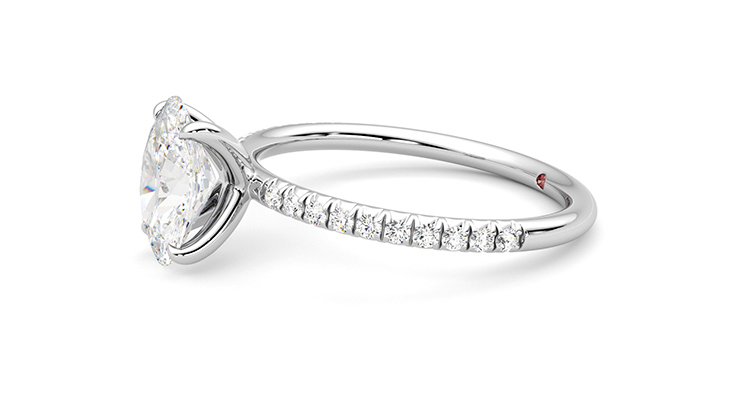 Dulcet | Platinum pavé style engagement ring | Taylor & Hart