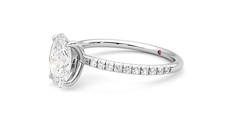 Taylor & Hart Dulcet Oval Engagement Ring 360 degree image 24