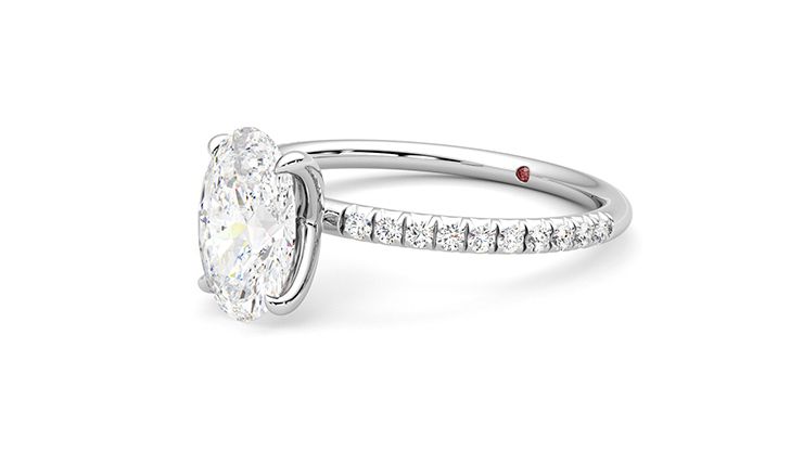 Taylor & Hart Dulcet Oval Engagement Ring 360 degree image 25