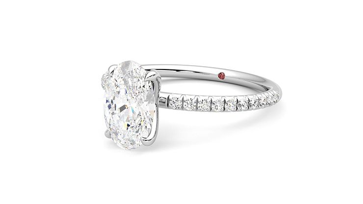Taylor & Hart Dulcet Oval Engagement Ring 360 degree image 26