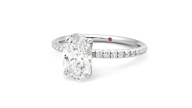 Taylor & Hart Dulcet Oval Engagement Ring 360 degree image 27