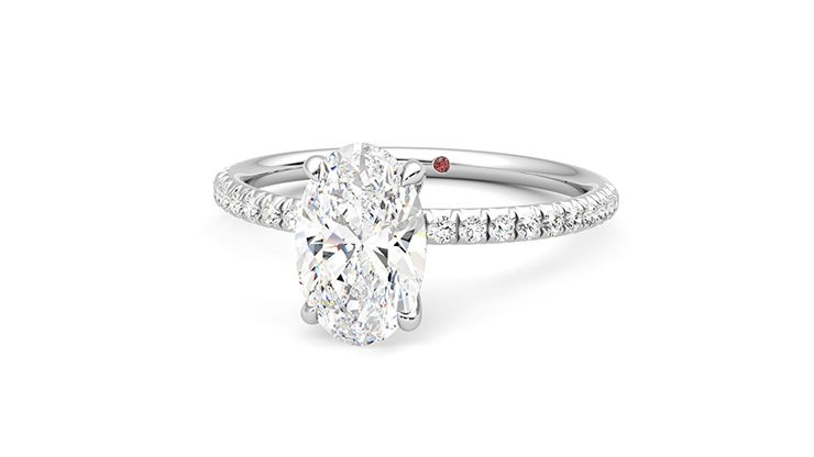 Taylor & Hart Dulcet Oval Engagement Ring 360 degree image 28