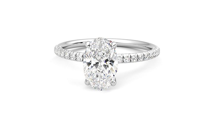 Taylor & Hart Dulcet Oval Engagement Ring 360 degree image 29