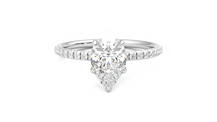 Taylor & Hart Dulcet Pear Engagement Ring 360 degree image 0