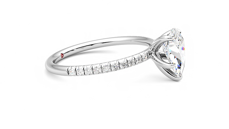 Taylor & Hart Dulcet Pear Engagement Ring 360 degree image 8