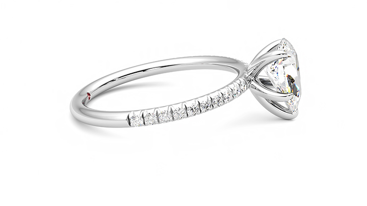 Taylor & Hart Dulcet Pear Engagement Ring 360 degree image 9