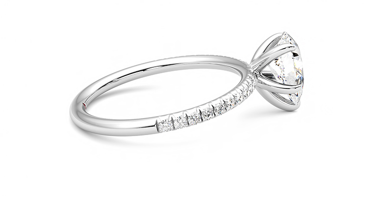 Taylor & Hart Dulcet Pear Engagement Ring 360 degree image 10