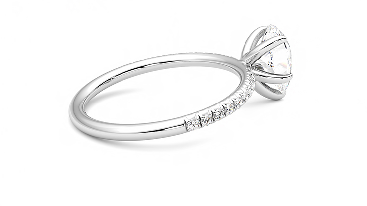 Taylor & Hart Dulcet Pear Engagement Ring 360 degree image 11