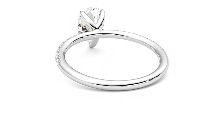 Taylor & Hart Dulcet Pear Engagement Ring 360 degree image 16