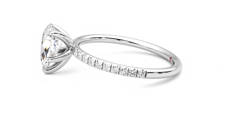 Taylor & Hart Dulcet Pear Engagement Ring 360 degree image 21