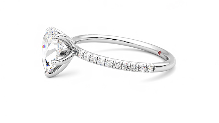 Taylor & Hart Dulcet Pear Engagement Ring 360 degree image 22