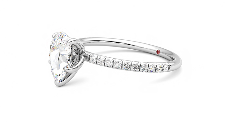 Taylor & Hart Dulcet Pear Engagement Ring 360 degree image 23