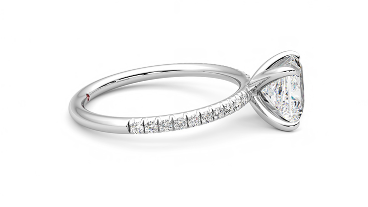 Taylor & Hart Dulcet Princess Engagement Ring 360 degree image 9