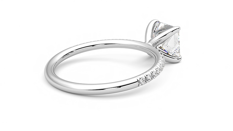Taylor & Hart Dulcet Princess Engagement Ring 360 degree image 12