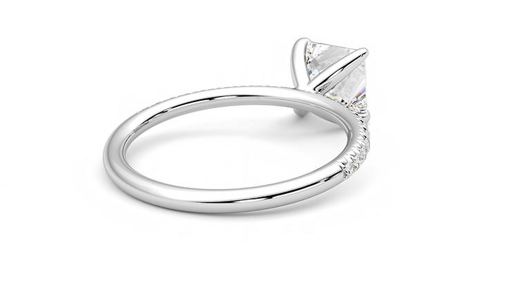 Taylor & Hart Dulcet Princess Engagement Ring 360 degree image 13