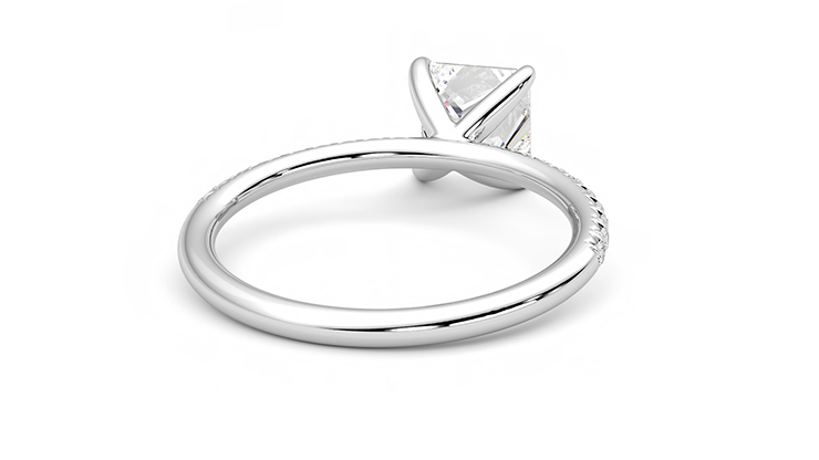 Taylor & Hart Dulcet Princess Engagement Ring 360 degree image 14