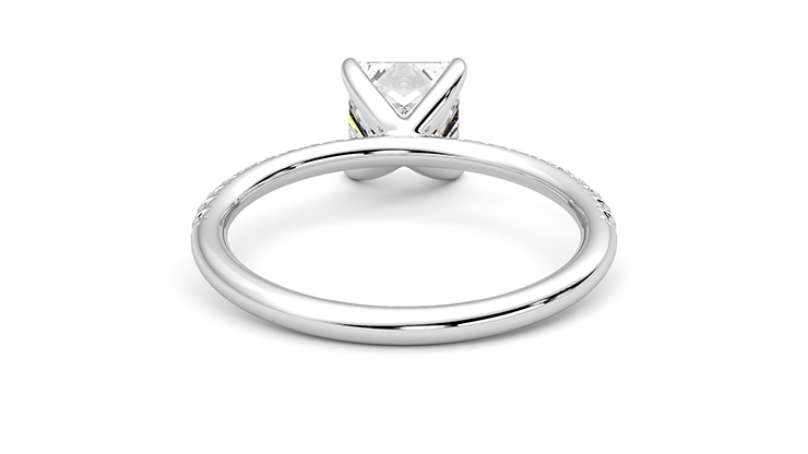 Taylor & Hart Dulcet Princess Engagement Ring 360 degree image 15