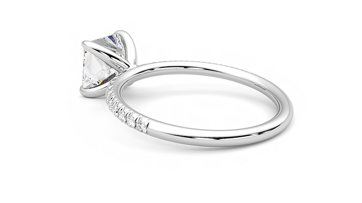 Taylor & Hart Dulcet Princess Engagement Ring 360 degree image 18