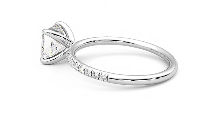 Taylor & Hart Dulcet Princess Engagement Ring 360 degree image 19